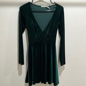 Green velvet Kimchi Blue dress